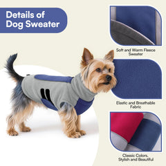 Queenmore sudadera para perro medio, vista trasera, detalles reflectantes para seguridad.