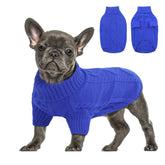 Queenmore suéter para perro pequeño con punto trenzado, abrigada para paseos en frío.