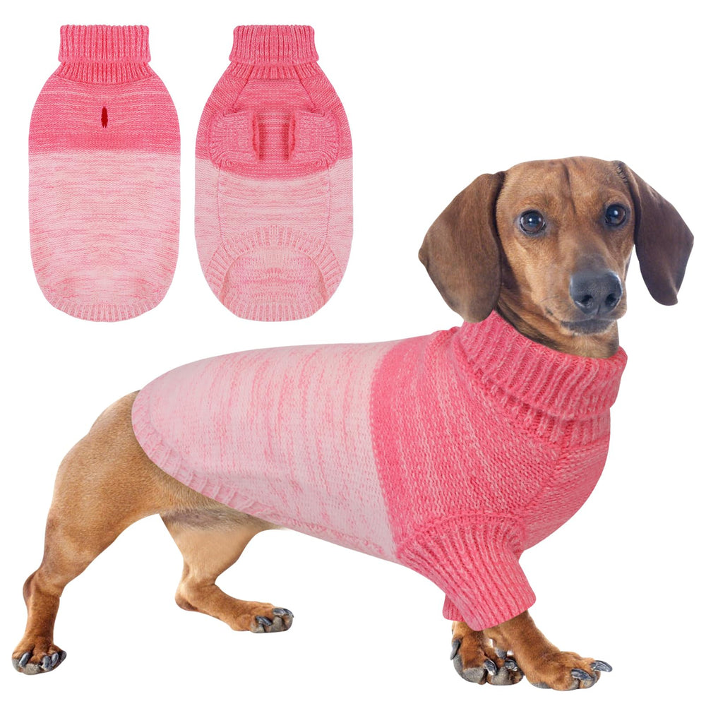 Queenmore suéter para perro grande en rosa, cuello alto y ajuste cómodo para el frío.