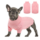 queenmore sueter perro rosa mediano, vista frontal, cálido para días fríos.