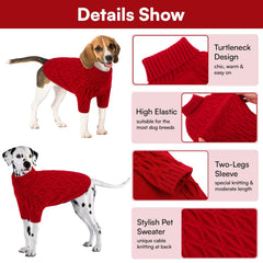 Queenmore suéter navideño para perro, diseño clásico para fiestas.