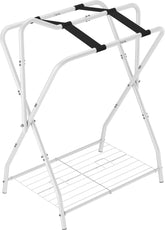 Queension: soporte para silla de montar plegable en establo, ahorro de espacio y estabilidad.