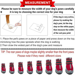 QUMY botas para perros con cierre de gancho y bucle reflectantes para seguridad nocturna.