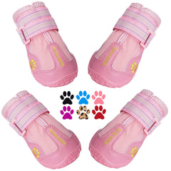 QUMY zapatos para perro grande muestran ajuste seguro para caminatas diarias