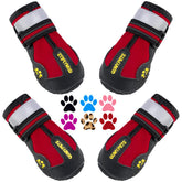 Zapatillas QUMY para perros grandes, vista superior, ajuste cómodo para paseos al aire libre.