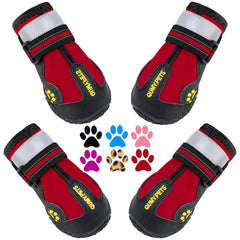 Zapatillas QUMY para perros grandes, vista superior, ajuste cómodo para paseos al aire libre.