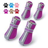 QUMY zapatos para perros pequeños con cierre zip y ajuste seguro para caminatas diurnas y nocturnas