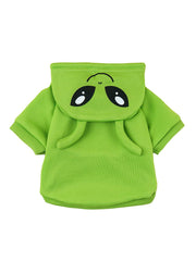 QWINEE Alien Dog Hoodie frente: abrigo cálido para paseo diario