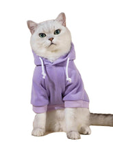 QWINEE sudadera básica para perro con capucha en mauve, cómodo y cálido.