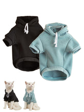QWINEE sudadera para perro con capucha vista frontal, abrigo suave.