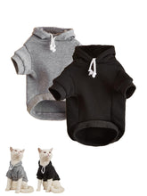 Sudadera QWINEE con capucha para perros, vista frontal; ideal para paseos fríos