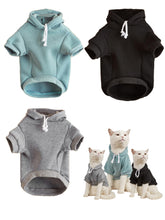QWINEE sudadera para perros capucha frontal, mantiene calor y estilo.