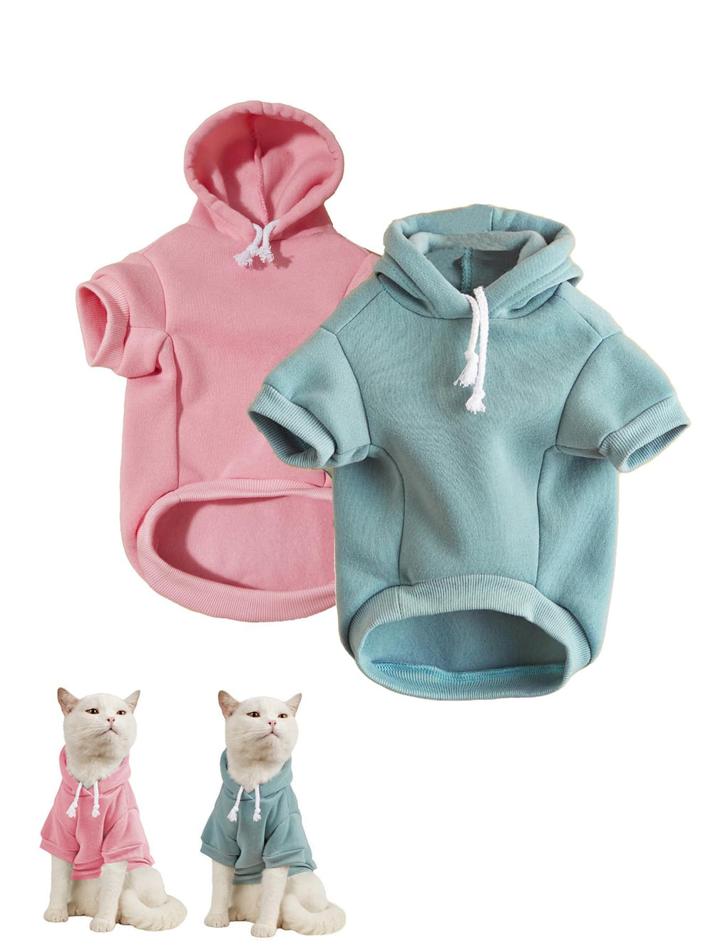 Sudadera QWINEE para perro en rosa, diseño fácil de vestir y cálido