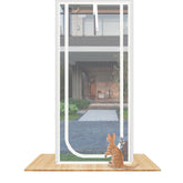 QWR Puerta malla para gatos reforzada para uso diario y ventilación interior.