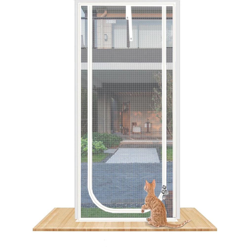 QWR puerta mosquitera 38x82 blanca: ventilación segura para interiores