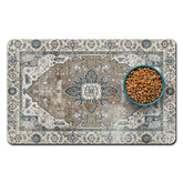 Alfombrilla QXWREL para comida de perro que absorbe líquidos y se seca rápido.