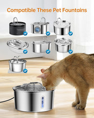 Filtro repuesto para fuente de gatos 67oz-2L: compatibilidad y mantenimiento sencillo.