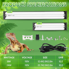 Cable desmontable de QZQ T5 UVB facilita la instalación en terrarios.