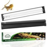 Lámpara QZQ T5 UVB para desierto ilumina el terrario y favorece el crecimiento saludable.