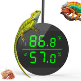 QZQ termometro higrometro para reptiles con pantalla LED para monitorear hábitat.