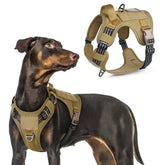 Rabbitgoo arnés táctico para perro grande visto desde el dorso, ideal para paseos con control.