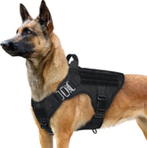 Rabbitgoo arnés táctico para perro grande, vista frontal, control cómodo durante el entrenamiento.