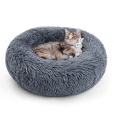 rabbitgoo cama redonda-donut para gatos, descanso cómodo