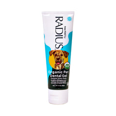 RADIUS pasta dental canina orgánica, aroma fresco para uso en casa.