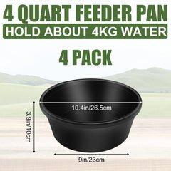 Conjunto Rainmae de 4 cuencos de goma, listo para alimentar varios animales.