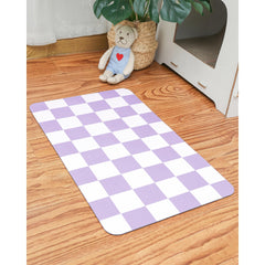 Ralxion tapete púrpura cuadritos, ideal para perros y gatos, duradero y fácil de limpiar.
