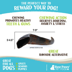 Raw Paws paquete dos cuernos, opción duradera para mordedores grandes.
