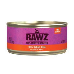 Rawz Pate Conejo en lata de 5,5 onzas, ideal para hidratación diaria