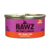 Rawz Paté para gatos conejo, lata de 85 g, proteína real para una dieta equilibrada.