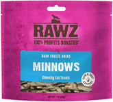 Premios crujientes Rawz de pececillos para gatos, ideal para entrenamiento
