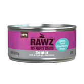 Rawz paté de salmón y almejas verdes en lata, fuente de proteína para gatos.