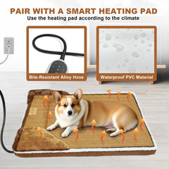 Control termostático ajustable para adaptar el calor a cada mascota.