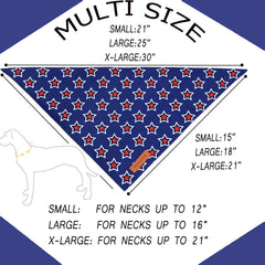 Realeaf bandana para perro con diseño de bandera americana, triángulo reversible para dos looks patrióticos