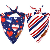 Bandana Realeaf para perro con diseño bandera americana, ideal para 4 de julio.