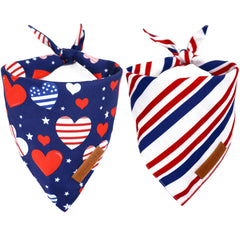 Bandana Realeaf para perro con diseño bandera americana, ideal para 4 de julio.