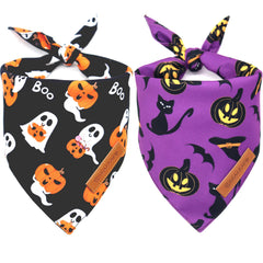 Realeaf bandanas, doble cara naranja, ideal para paseos festivos con tu perro.