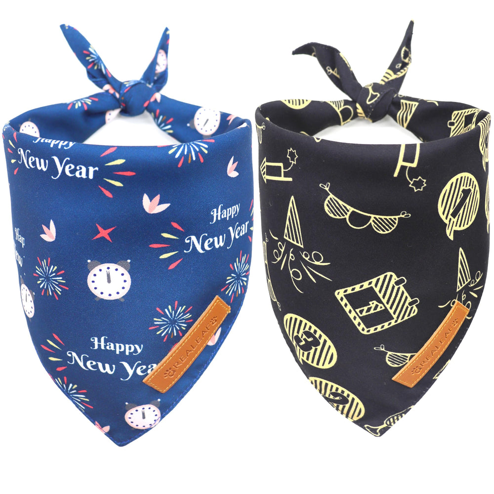 Bandana Realeaf para perro, navidad en dos piezas, ideal para sesiones de fotos festivas.