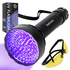 REALHUNLEE linterna UV de 100 LED para detectar orina de mascotas con precisión