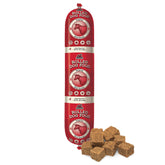 Redbarn aliento enrollado para perros: presentación del producto con alta proteína.
