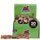 Redbarn Bully Stick trenzado de 7 pulgadas, sabor natural para perros activos.