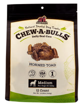 Redbarn Chew-A-Bulls en forma de sapo mediano para perros, ayuda a la limpieza dental diaria