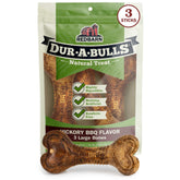Redbarn Dur-A-Bulls, hueso grande con sabor hickory para masticar y entretenimiento saludable.