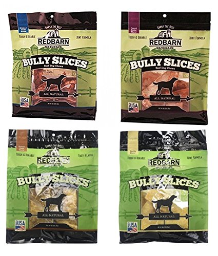 Redbarn rebanadas bully para perros, sabor irresistible y masticación prolongada.