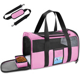 Transportín Refrze rosa para mascotas, ideal para viajar en avión