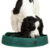 Reggie mat de alimentación estimulante para perros que fomenta la exploración durante la comida.