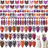 Reginary bandanas Halloween para perros, diseño triangular multicolor, ideal para salidas